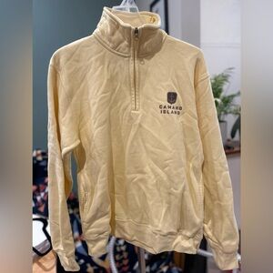 Women’s Yellow Half zip sweatshirt - Camano Island Washington